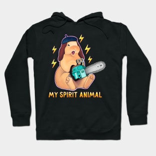 Rabbit with chainsaw my spirit animal Hoodie